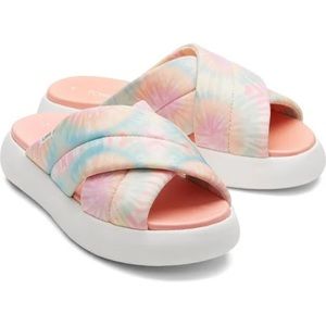 Toms Sandals Candy Pink Tie Dye Mallow Crossover